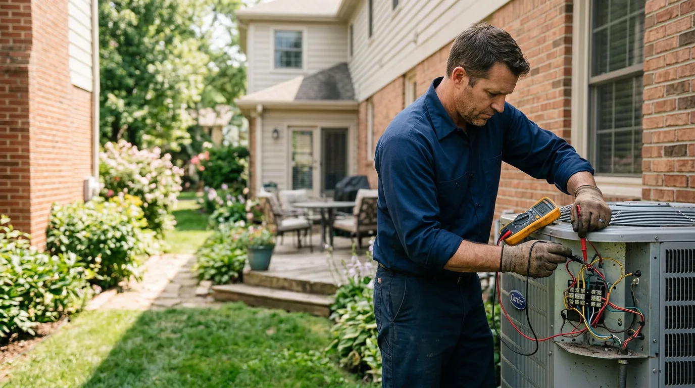 HVAC technician working near Saint Peter, IL